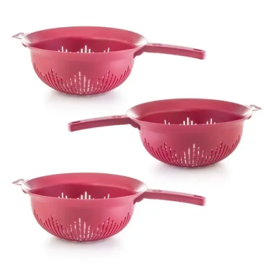YBM Home 9.75 Inch Deep Plastic Colander (31-1130), Pack of 3 image {6}