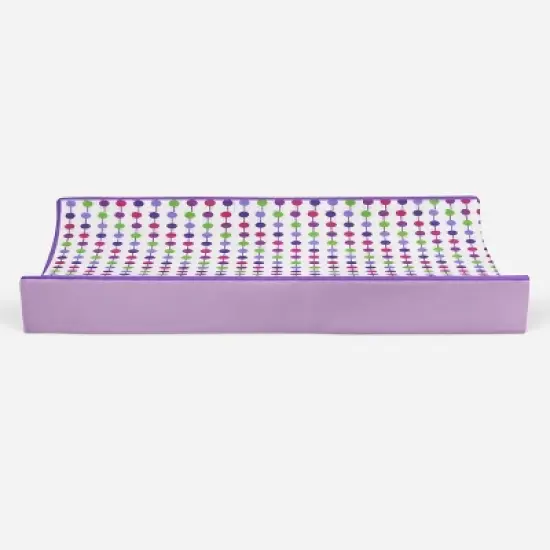 Bacati - Botanical Purple Changing Pad Cover image {4}
