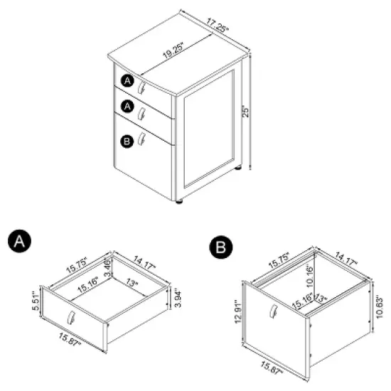 Estrella 3 Drawer File Cabinet Antique Nutmeg - Coaster image {8}