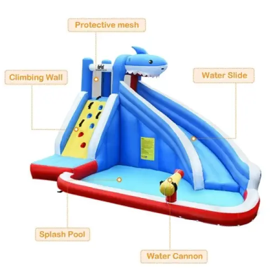 Costway Inflatable Water Slide Animal Shaped Bounce House Castle Splash Water Pool Without Blower image {7}