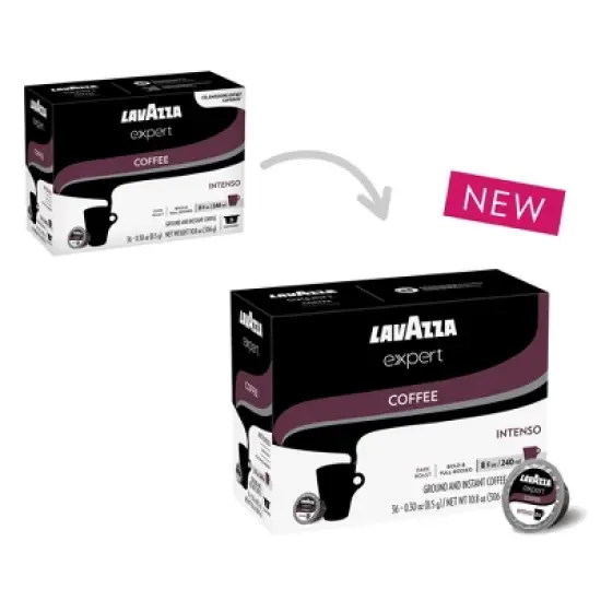 Lavazza Expert Intenso Coffee Capsules, Dark Roast, Arabica and Robusta Blend, Compatible with Lavazza Classy Plus Machine (36 Capsules) image {1}