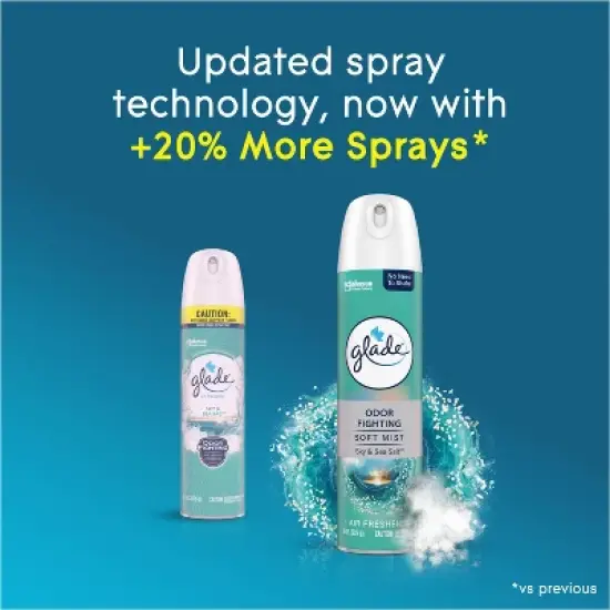 Glade Odor Fighting Soft Mist Aerosol Room Air Freshener - Sky & Sea Salt - 8oz image {4}