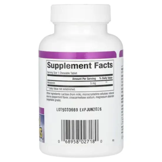 Natural Factors Stress-Relax, Melatonin, 5 mg, 180 Chewable Tablets image {1}