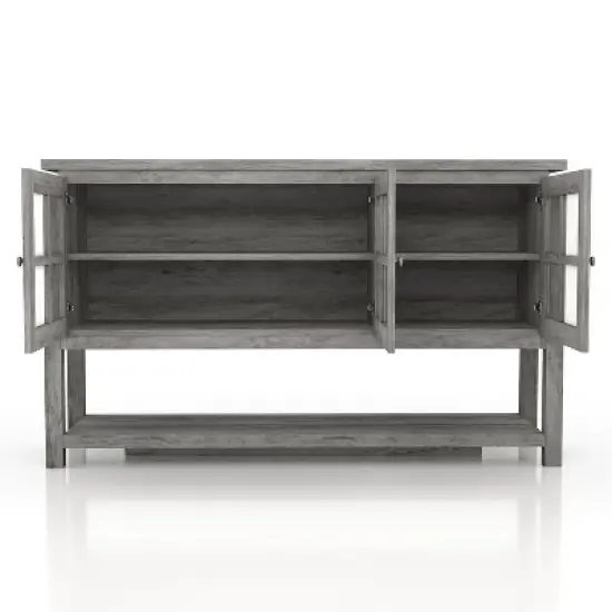 Carita Transitional Windowpane Cabinets Buffet - HOMES: Inside + Out image {4}