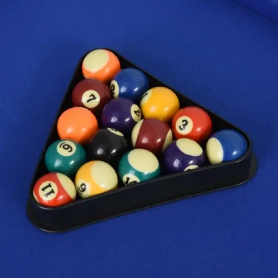 Soozier 55'' Portable Folding Billiards Table Game Pool Table for Kids Adults With Cues, Ball, Rack, Brush, Chalk image {6}