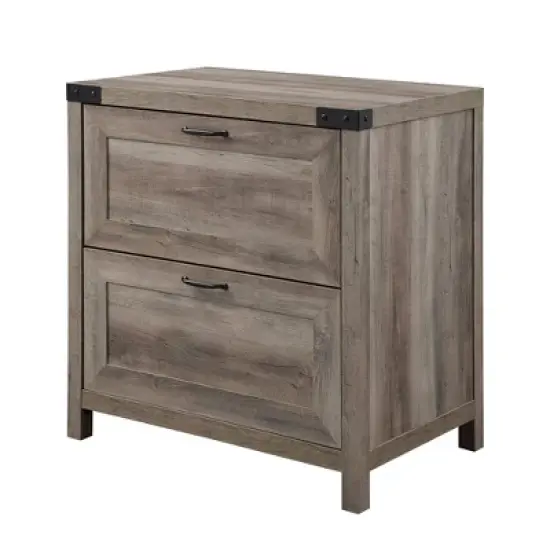 Rustic Farmhouse 2 Drawer File Cabinet - Saracina Home image {6}