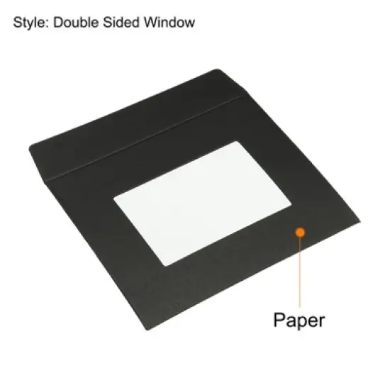 Unique Bargains Mailing Statement Photos Catalogs Full Face Window Clear Double Sided Envelopes image {3}