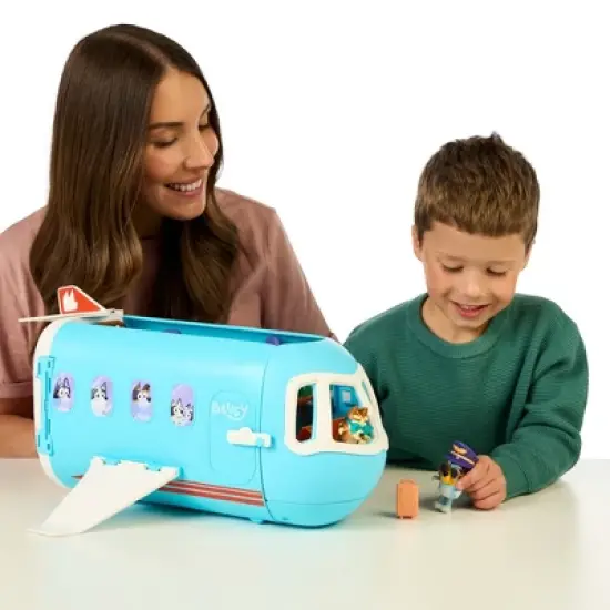 Bluey 3-in-1 Airplane Playset: Sound Effects & Multiple Activities, Includes Figures, Educational Creative Thinking image {5}