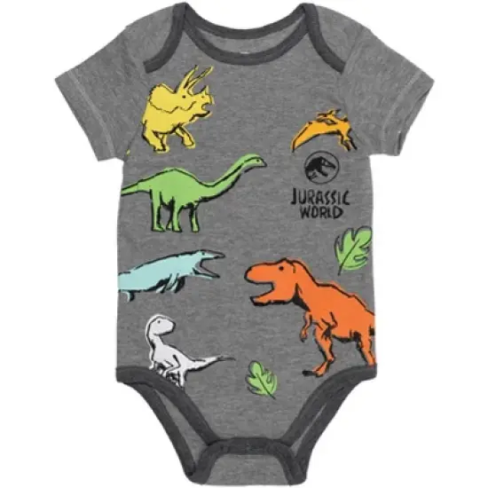 Jurassic World Jurassic World Dinosaur Baby 4 Pack Bodysuits Newborn to Infant  image {5}