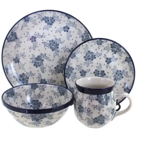 Blue Rose Polish Pottery Ceramika Artystyczna Dinnerware (4 PC) image {6}
