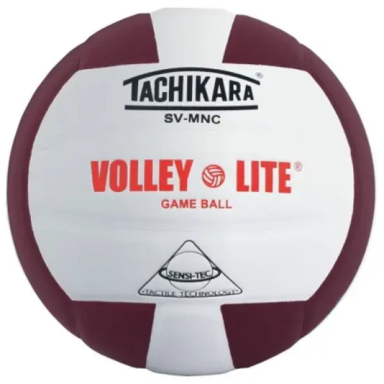 Tachikara Indoor Sensi Tec Composite VolleyLite Volleyball - Cardinal/White image {1}
