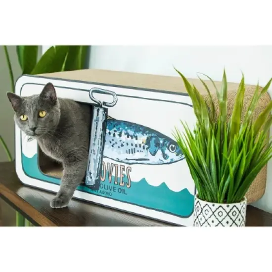 Park & Bench Catalan Cat Scratcher - Olive image {1}