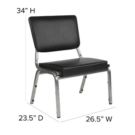 Emma and Oliver 1000 lb. Antimicrobial Bariatric Open Back Chair image {6}