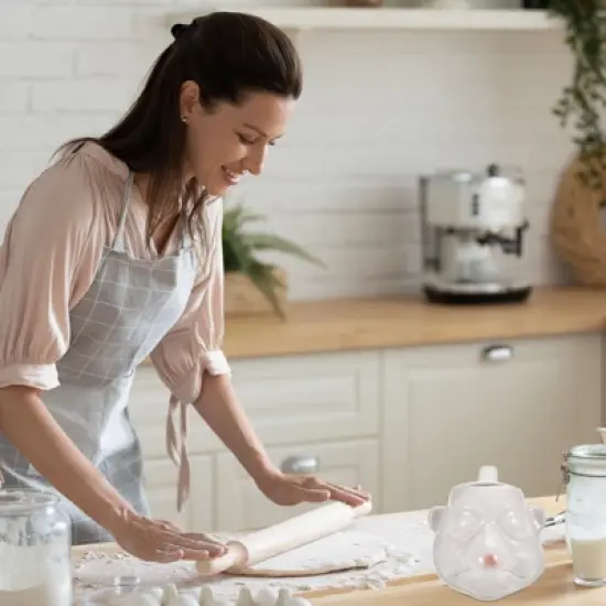 Unique Bargains Cooking Baking Ceramic Egg Separator White 5.5" x 3.74" image {4}