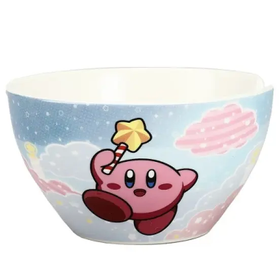 Kirby Star Wand Ceramic Ramen Bowl With Plastic Chopsticks image {2}