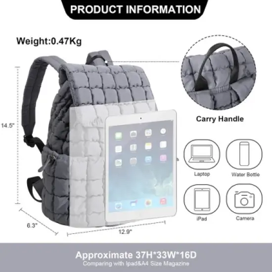 Summit Adventure Lightweight Quilted College Backpack image {1}