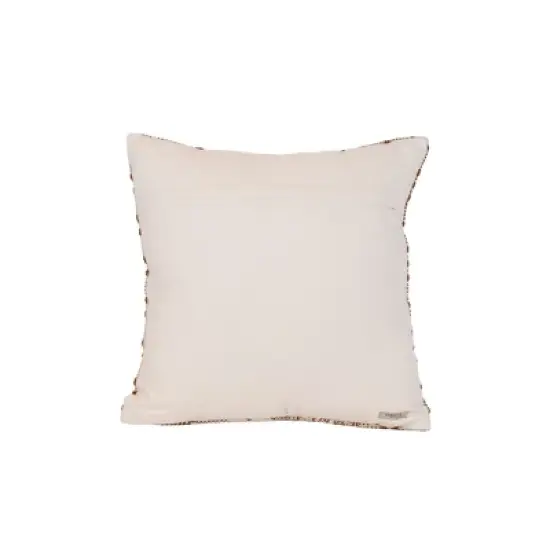 18x18" Hand Woven Rust Geo Stripe Outdoor Pillow Polyester With Polyester Fill by Foreside Home & Garden image {3}