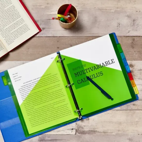 Avery Dividers for 3 Ring Binders, 8-Tab Binder Dividers, Two-Pocket Plastic Binder Dividers, Insertable Big Tab, Multicolor, 3 Sets (71907) image {2}