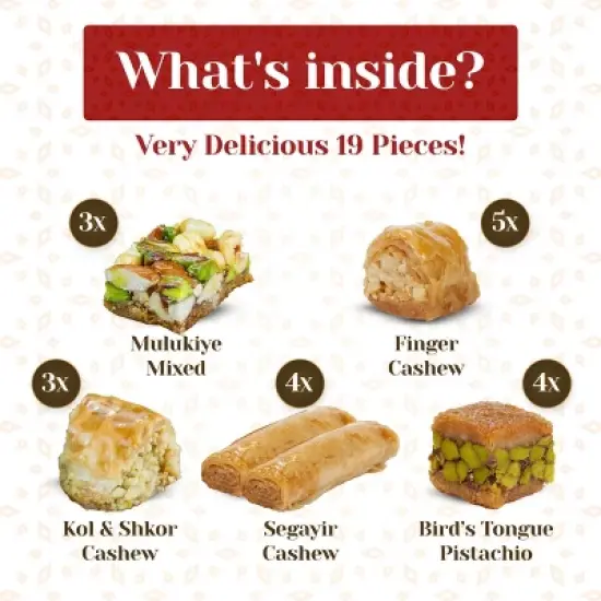 Eastanbul Baklava, Baklava Pastry, Pistachio Gift Box, Middle Eastern Sweets, Premium Gourmet Desserts, 8.8oz (250gr) image {3}