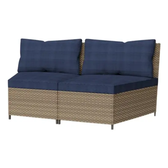 YARDSIGHT Outdoor Wicker Loveseat with All-Weather Cushions  Perfect for Patio & Garden image {9}