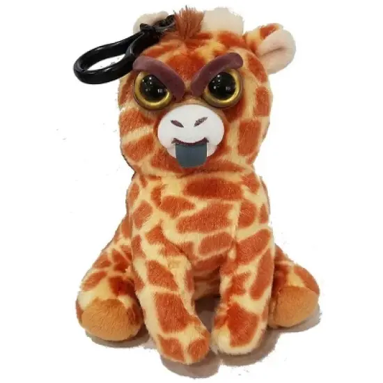 William Mark Corp Feisty Pets Scrappy Savannah Giraffe Tongue Out Plush Key Chain image {1}