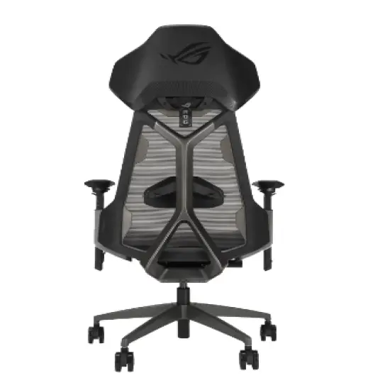 ASUS ROG Destrier Ergo Gaming Chair, Futuristic Cyborg Aesthetic, Versatile Seat Adjustments, Mobile Gaming Arm Support Mode, Acoustic Panel image {1}
