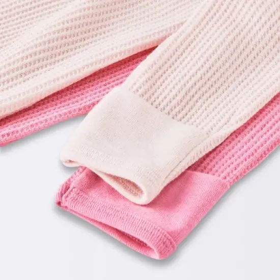 Baby Girls' 2pk Basic Waffle Gowns - Cloud Island&trade; Pink image {3}