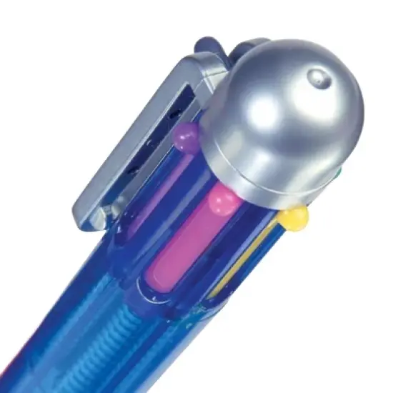 6-Color Multicolor Pen (4 Pack) - Retractable, Black Ink, Assorted Barrel Colors image {5}