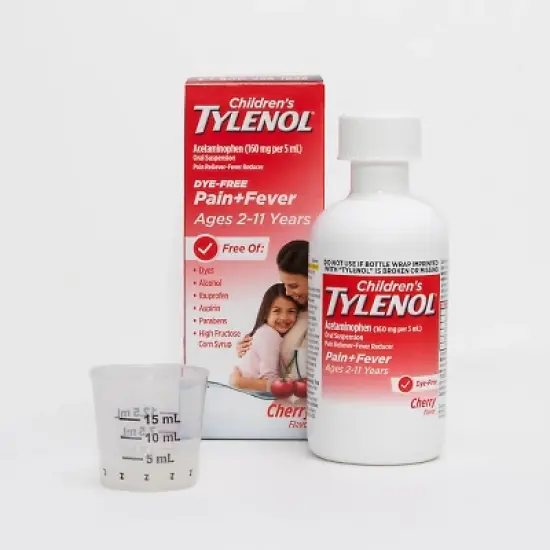 Children's Tylenol Dye-Free Pain + Fever Relief Liquid - Acetaminophen - Cherry - 4 fl oz image {8}