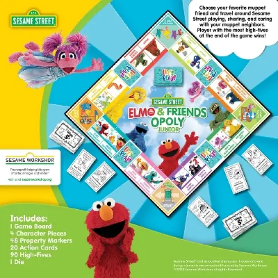 MasterPieces Kids & Family Board Games Sesame Street Elmo & Friends Opoly Junior image {3}