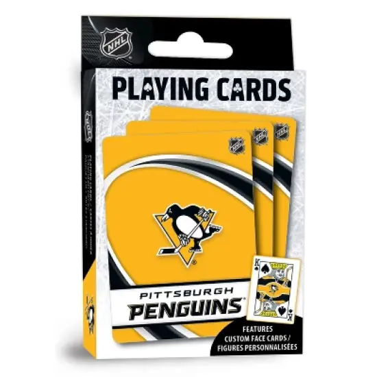 MasterPieces Officially Licensed NHL Pittsburgh Penguins Playing Cards - 54 Card Deck for Adults image {1}