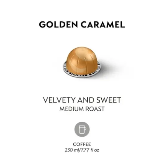 Nespresso Vertuo Golden Caramel Flavored Coffee Capsules Medium Roast - 40ct image {1}