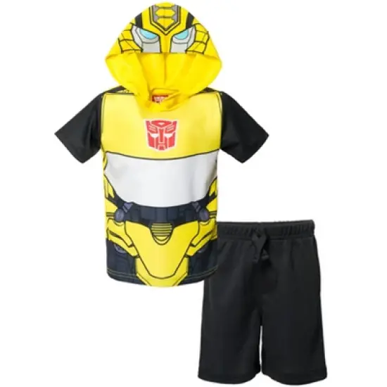 Transformers Optimus Prime Bumblebee Megatron Athletic Pullover T-Shirt and Mesh Shorts Outfit Set Toddler image {7}
