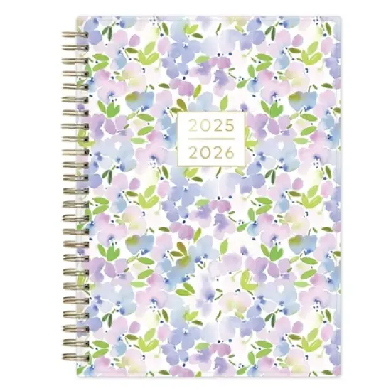Blue Sky 2025-2026 Yao Cheng Weekly/Monthly Wirebound Planner Notes 5.875x8.625 Printed Hydrangeas Lavender image {14}