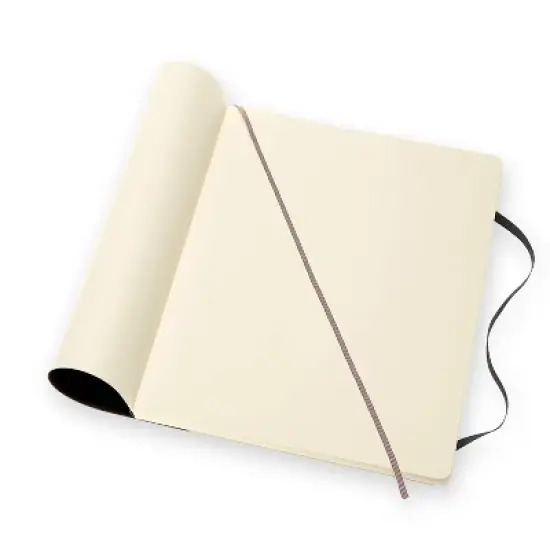 Moleskine Blank Notebook XXL Soft Cover Black: Plain Paper, 8.5x11", 192 Pages, Elastic Closure, Ribbon Marker, image {3}