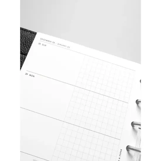 2026 Horizontal Weekly Planner Insert | Sunday Start | Cloth & Paper image {4}