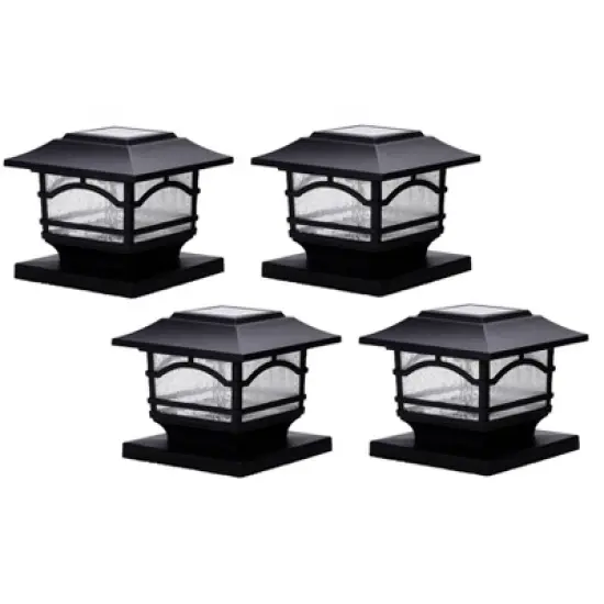 Maxsa Innovations Solar 4pk Post Cap and Deck Railing Lights image {2}