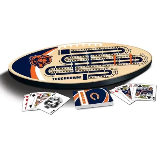 MasterPieces Officially Licensed  NFL Chicago Bears Wooden Cribbage Game for Adults image {2}