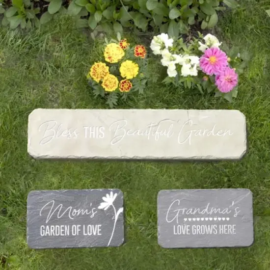 Pavilion Gift Company - Beautiful Garden - 16" x 3.75" Garden Stone - Stepping Stones and Pathways image {2}