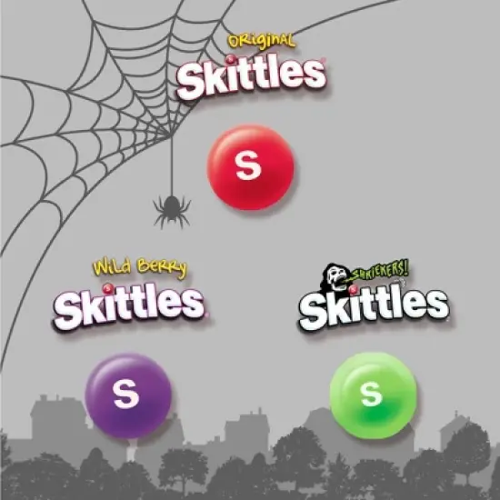 Skittles Original, Wild Berry & Shriekers Fun Size Chewy Halloween Candy - 10.53oz image {2}