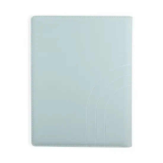 Altitude Padfolio 10"x12.5" Vegan Leather Seafoam Blue Debossed Arch image {7}