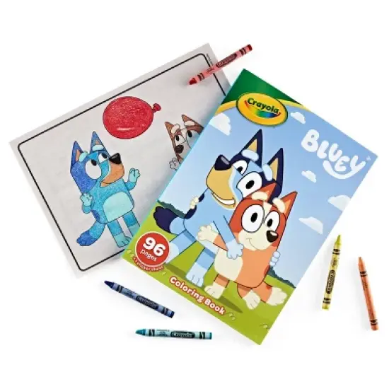 Crayola 96pg Bluey Coloring Book: Stickers & Creative Thinking for Kids, Ages 3+, 10.75" x 7.75" image {2}
