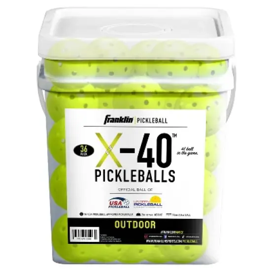 Franklin Sports X-40 Outdoor Pickleballs 36pk - Yellow image {3}