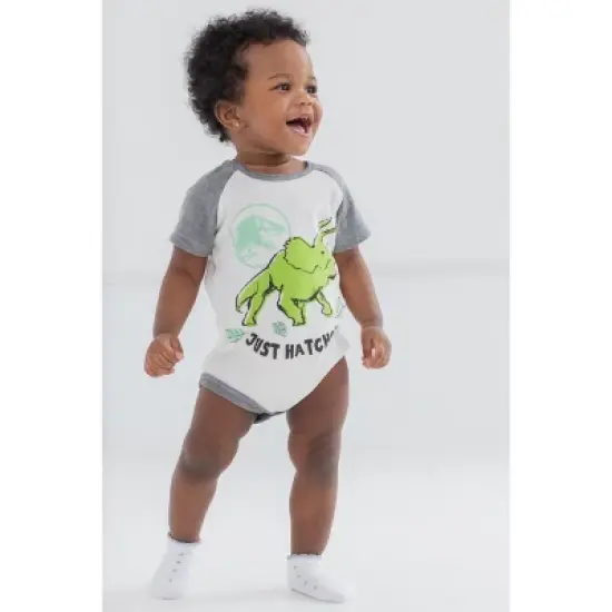 Jurassic World Jurassic World Dinosaur Baby 4 Pack Bodysuits Newborn to Infant  image {1}