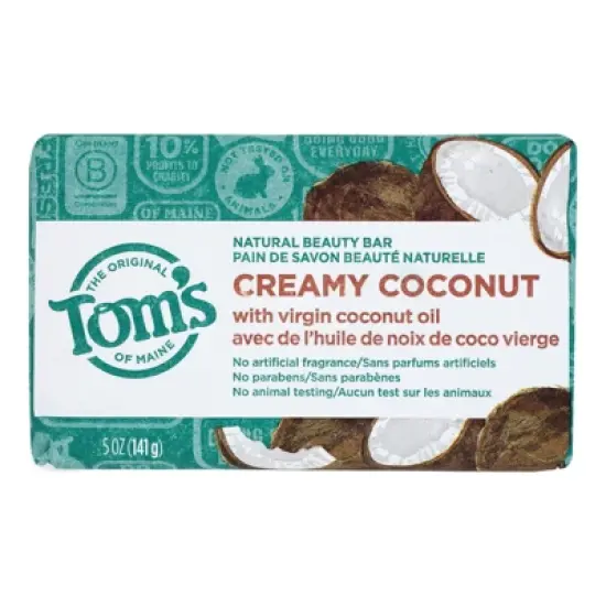 Tom's Of Maine Creamy Coconut With Virgin Coconut Oil Soap Bar - Case of 6/5 oz image {1}