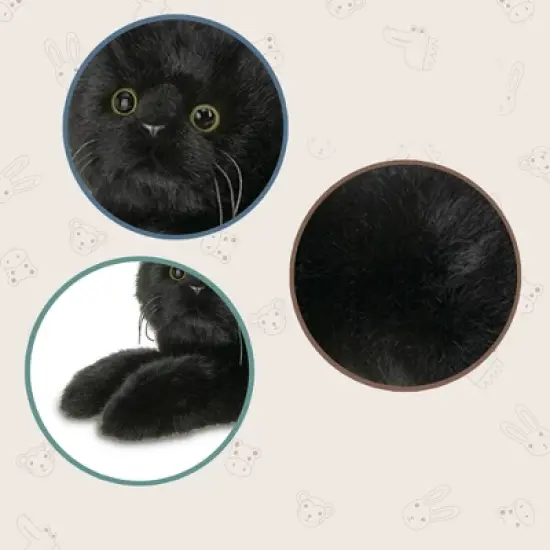 Bearington Collection Plush Stuffed Animal Black Cat, 15" image {3}