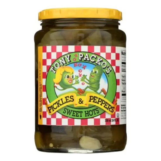 Tony Packo's Pickles & Peppers Sweet Hots - Case of 12/24 oz image {1}