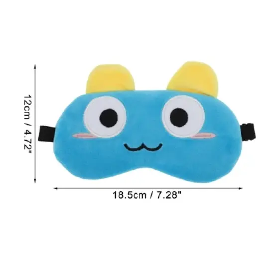 Unique Bargains Soft Cartoon Sleep Mask Staring Eyes Blue 1 Pc image {3}
