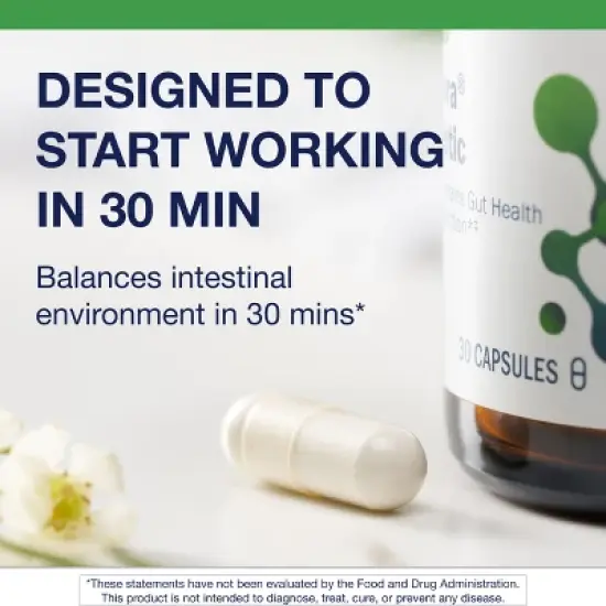 Metagenics UltraFlora Triplebiotic with Akkermansia, Gut Health & Barrier Support, Prebiotic, Probiotic & Postbiotic, 30 Capsules image {3}