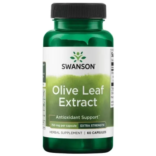 Swanson Herbal Supplements Extra Strength Olive Leaf Extract 750 mg Capsule 60ct image {6}